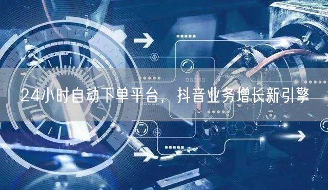 24小时自动下单平台，抖音业务增长新引擎