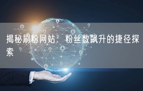 揭秘刷粉网站：粉丝数飙升的捷径探索