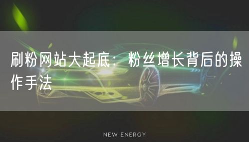 刷粉网站大起底：粉丝增长背后的操作手法