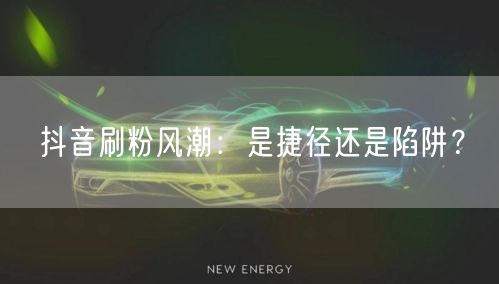 抖音刷粉风潮:是捷径还是陷阱?