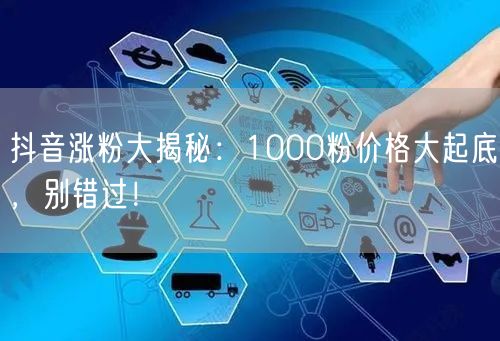 抖音涨粉大揭秘：1000粉价格大起底，别错过！