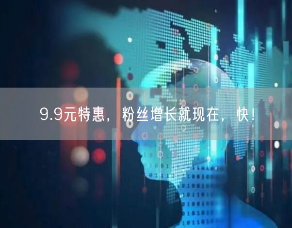 9.9元特惠，粉丝增长就现在，快！