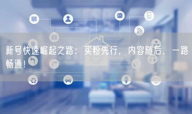 新号快速崛起之路：买粉先行，内容随后，一路畅通！