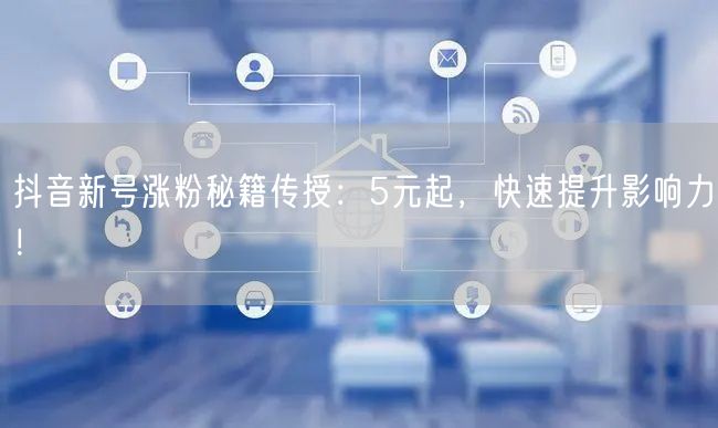 抖音新号涨粉秘籍传授：5元起，快速提升影响力！