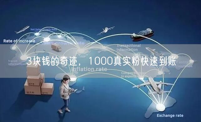 3块钱的奇迹，1000真实粉快速到账