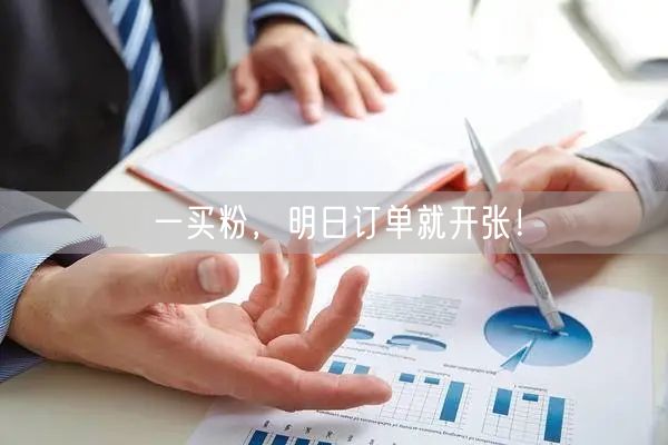 一买粉，明日订单就开张！