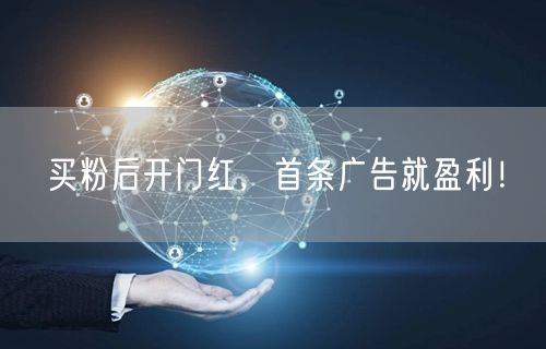 买粉后开门红，首条广告就盈利！