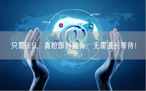 只需9.9，真粉即刻拥有，无需漫长等待！