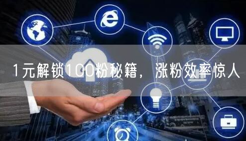 1元解锁100粉秘籍，涨粉效率惊人