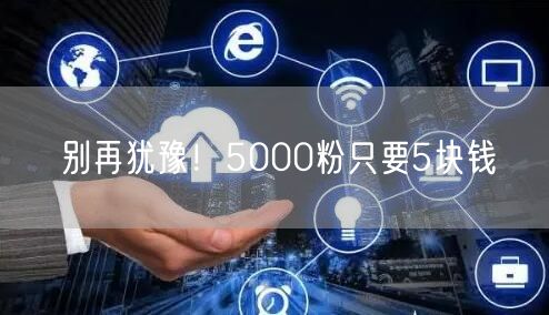 别再犹豫！5000粉只要5块钱