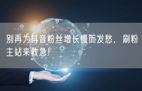 别再为抖音粉丝增长慢而发愁，刷粉主站来救急！