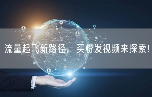 流量起飞新路径，买粉发视频来探索！