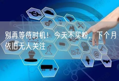 别再等待时机！今天不买粉，下个月依旧无人关注